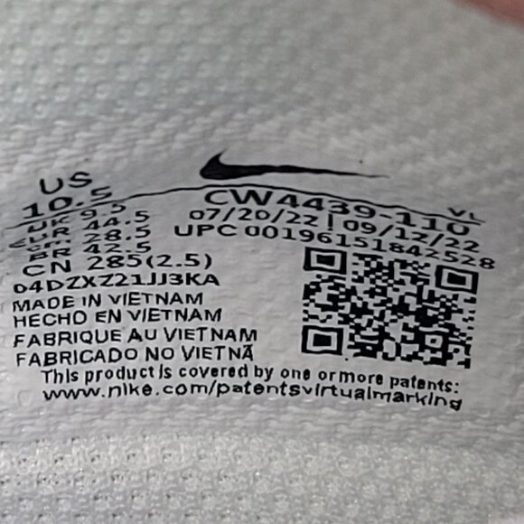 Nike Alpha Huarache 8 Pro Lax Men's White Cleats CW4439-110 US Size 10.5 NWB - Picture 10 of 10